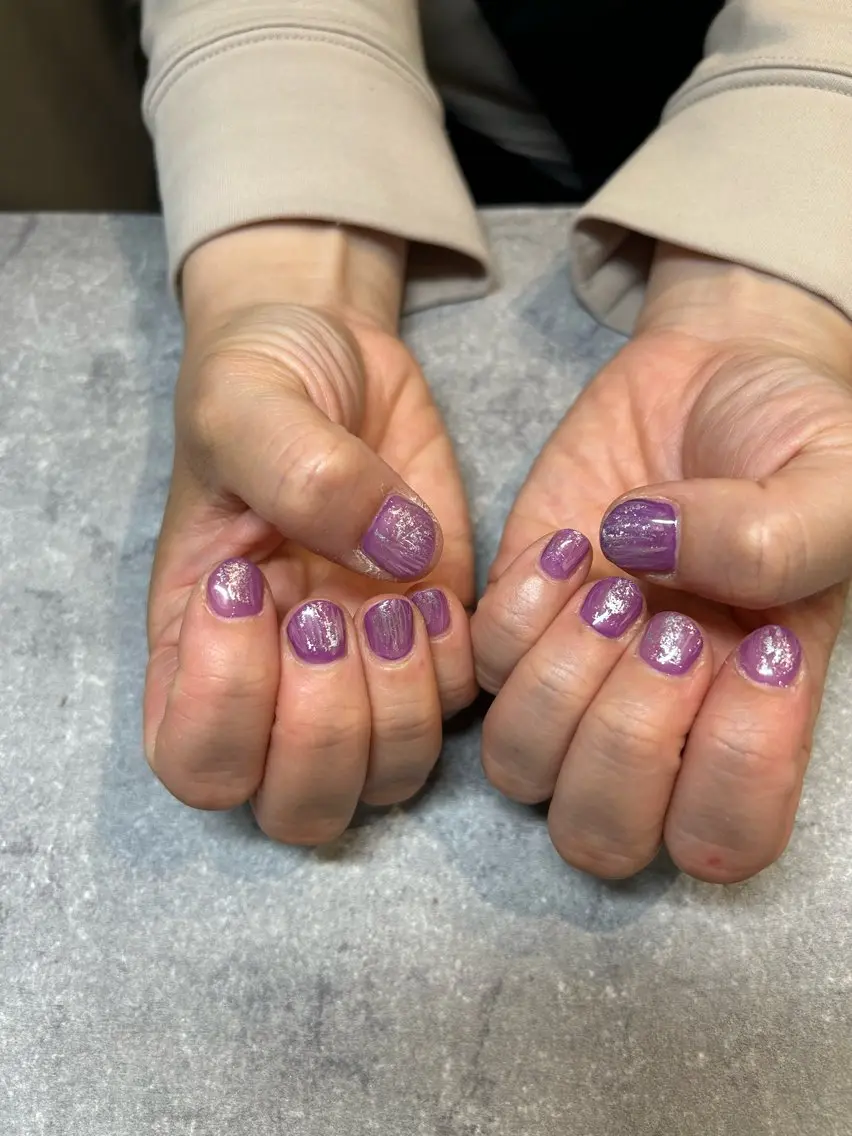 ネイル ピンク パープル シルバー A. LIBRE.のネイルデザイン