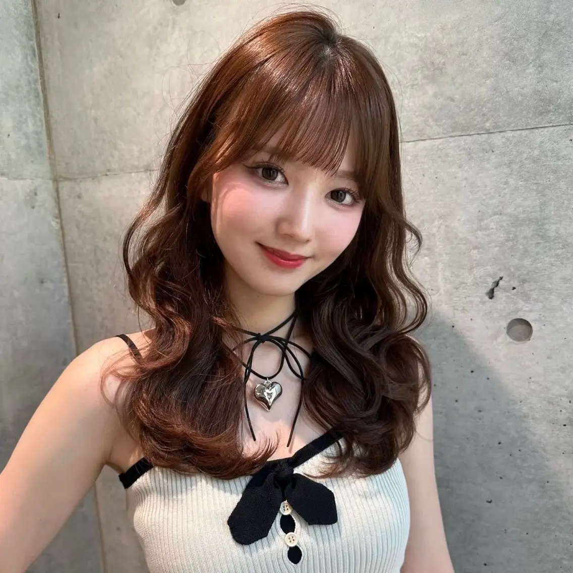 セミロング カラー ブラウンカラー ヘアカラー トリートメント ミルクティ/ ブラウンカラー/りおのヘアスタイル