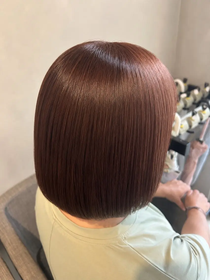 カラー ブリーチ ブラウンカラー 透明感カラー ブリーチなしカラー オレンジ ヘアカラー トリートメント 🎀透明感カラー｜ ゆりあのヘアスタイル