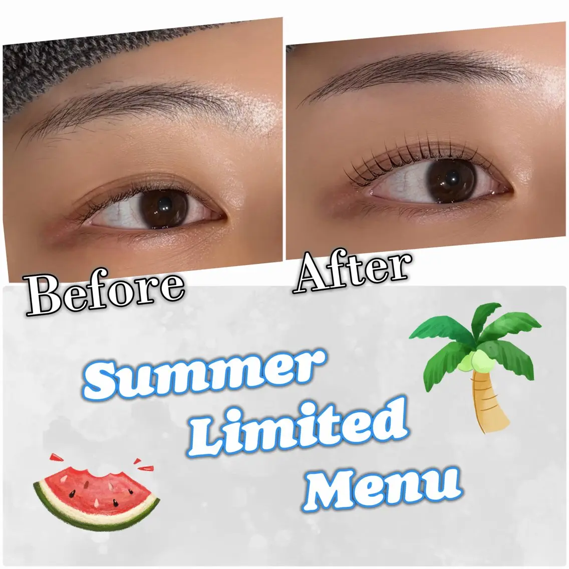【🌻夏限定🍉】似合わせまつ毛パーマ+美眉アイブロウWAXの写真