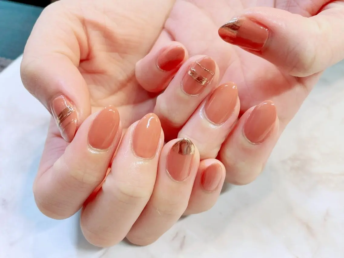 ネイル アートネイル ジェルネイル ニュアンスネイル パラジェル Nailist Honamiのネイルデザイン