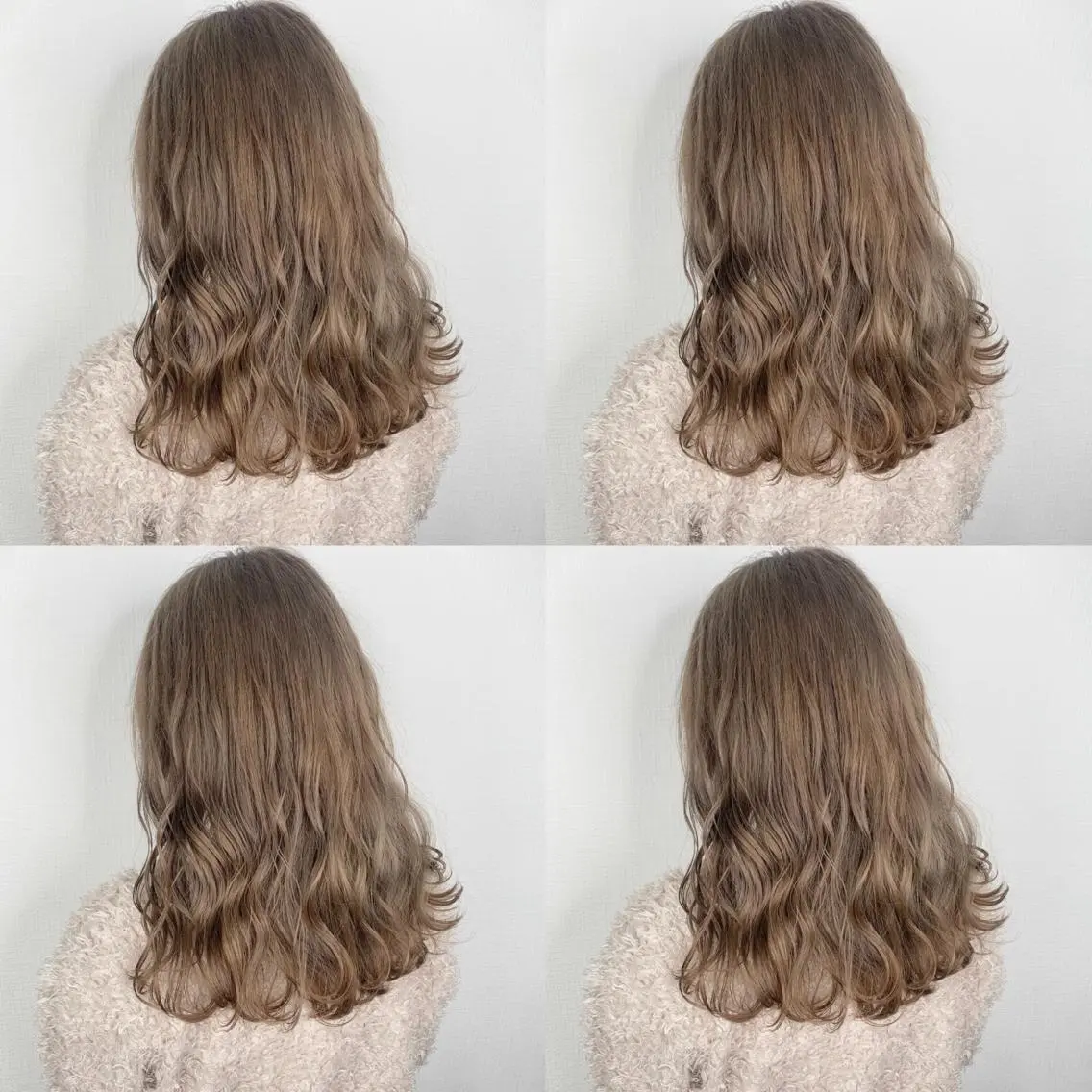 セミロング カラー ベージュカラー ミルクティーベージュ ヘアカラー 袴田 伊代のヘアスタイル