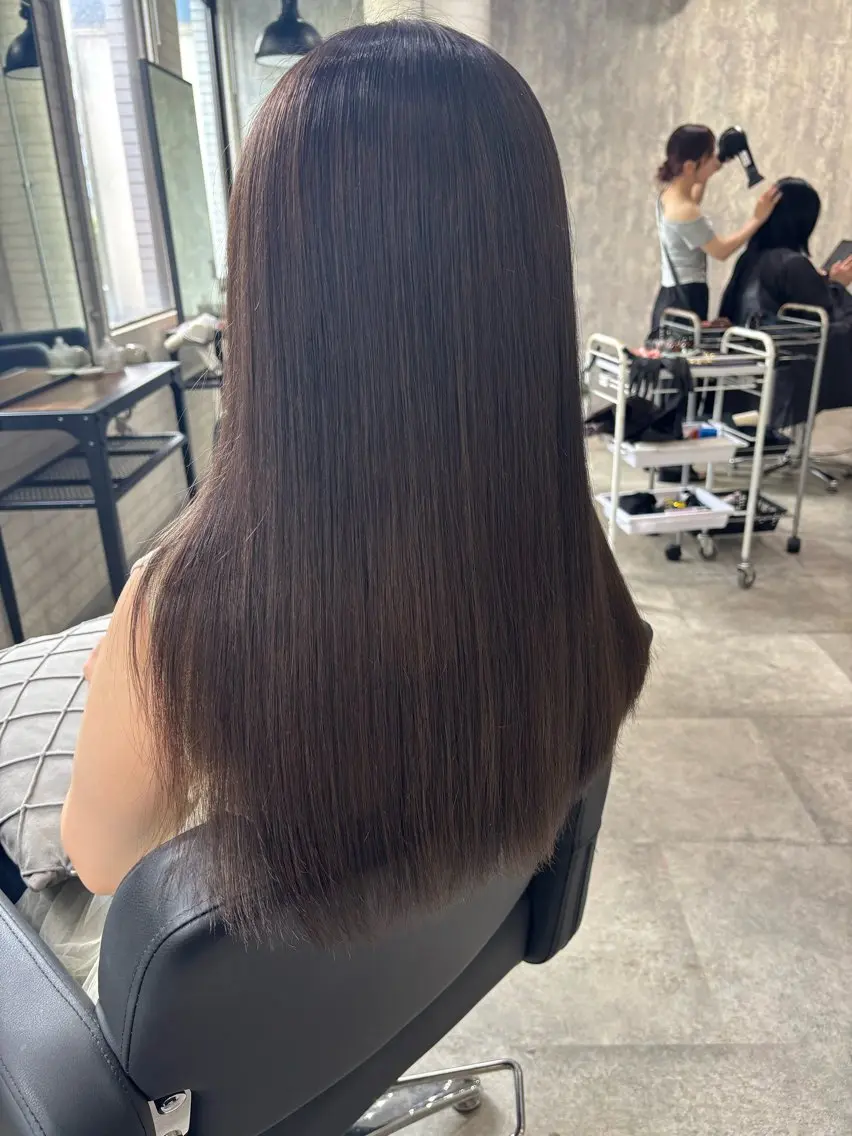 ロング カラー ヘアアレンジ カット ヘアカラー トリートメント kei🤎ベージュ /透明感カラー/博多のヘアスタイル