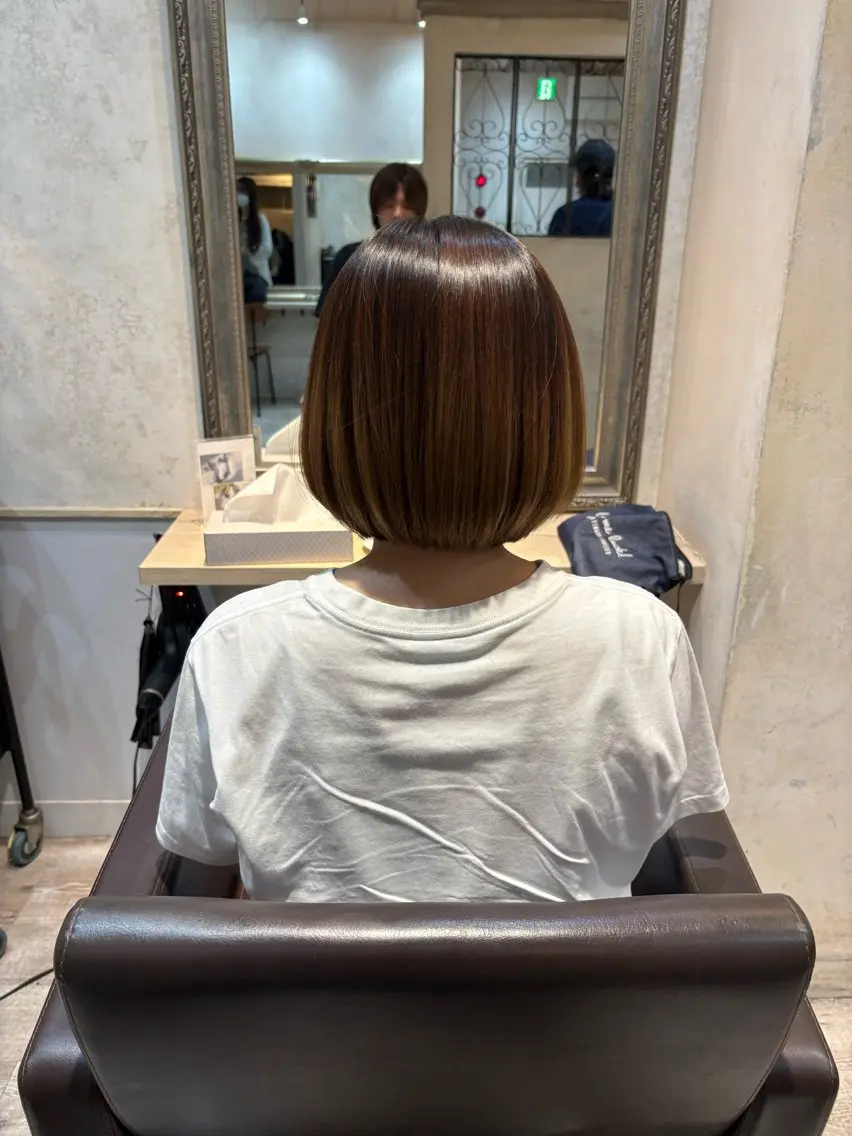 ショート 縮毛矯正 カラー✨縮毛矯正✨ ハギワラケンタのヘアスタイル