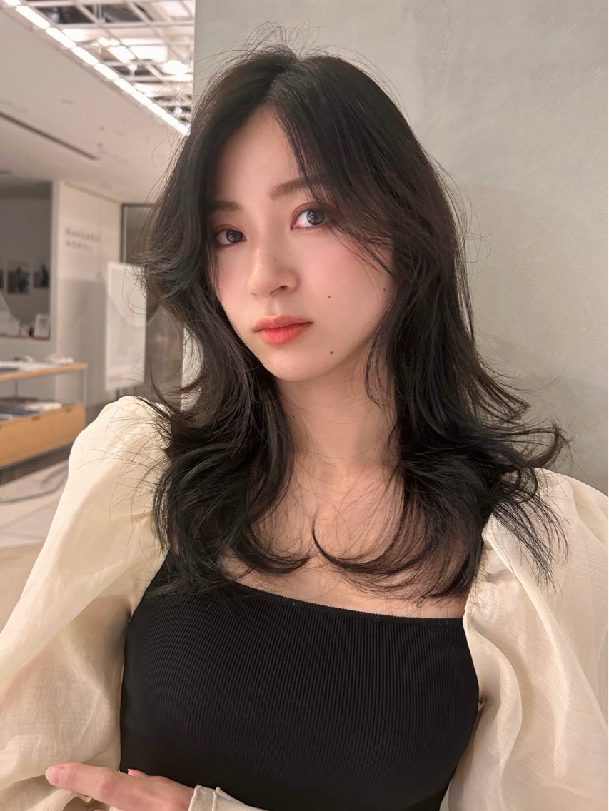 セミロング 朝賀 健人のヘアスタイル