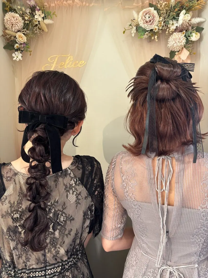 ヘアアレンジ ハーフアップ ヘアセット 🌺ヘアメイク SYOKA🌺のヘアスタイル
