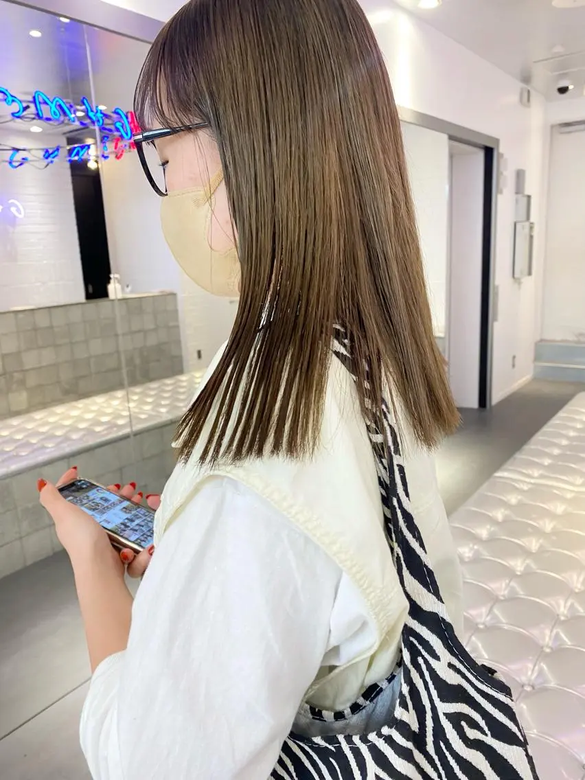 🌿透明感ブリーチなし🌿ダブルカラー➕選べるトリートメントの写真