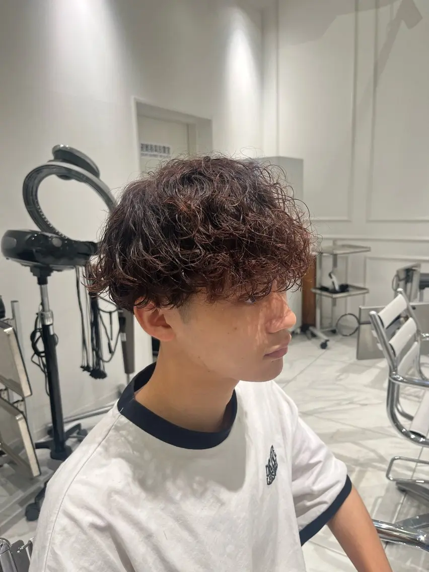 パーマ メンズ メンズパーマ 波巻きパーマ 橋本 七海のヘアスタイル