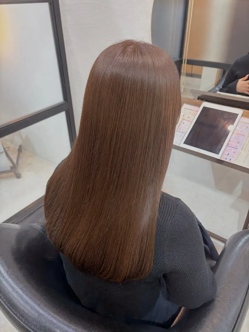 ロング カラー カット ヘアカラー トリートメント 【ニュアンスカラー・ 髪質改善】スズキカナのヘアスタイル