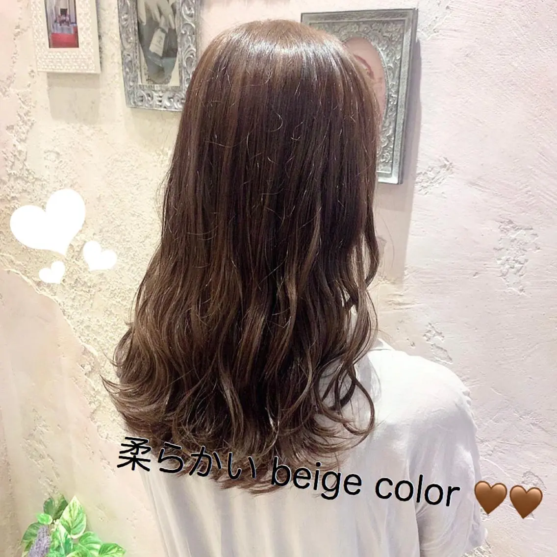 セミロング カラー パーマ ヘアアレンジ ベージュカラー 韓国ヘア特化型美容師 カワノマイ🇰🇷のヘアスタイル