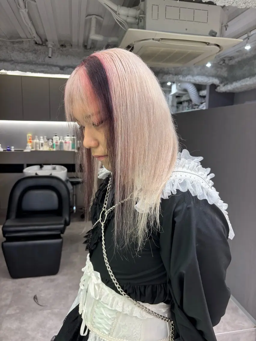 ミディアム カラー デザインカラー ヘアカラー 名古屋/デザイン/ ブリーチ/松井亮磨のヘアスタイル