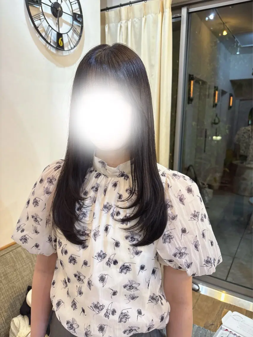 ロング レイヤーカット ロング 似合わせカット‪// 鶴我万唯華のヘアスタイル