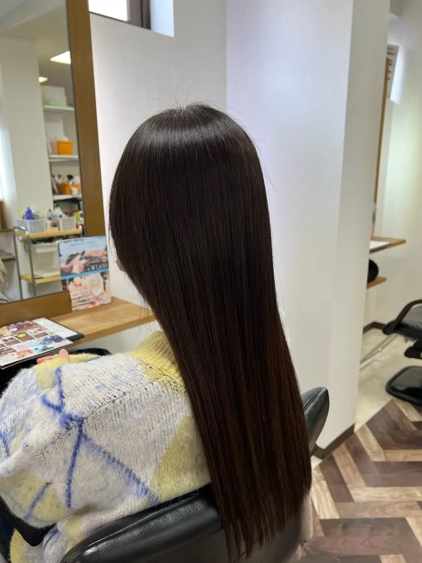ロング 髪質改善/マツパ 垢抜け透明カラー衣笠のヘアスタイル