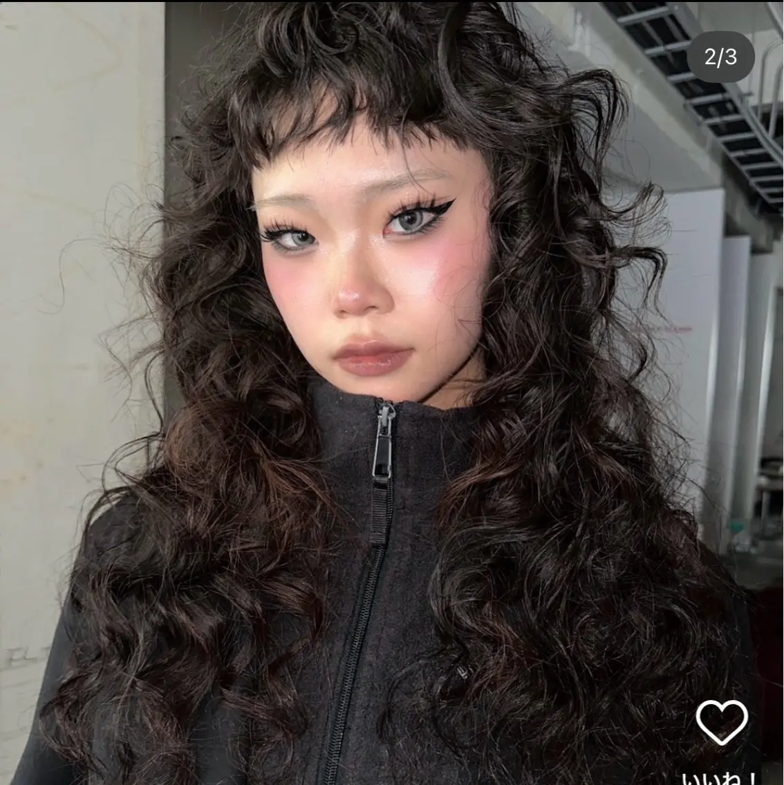 パーマ 北山 夢菜のヘアスタイル