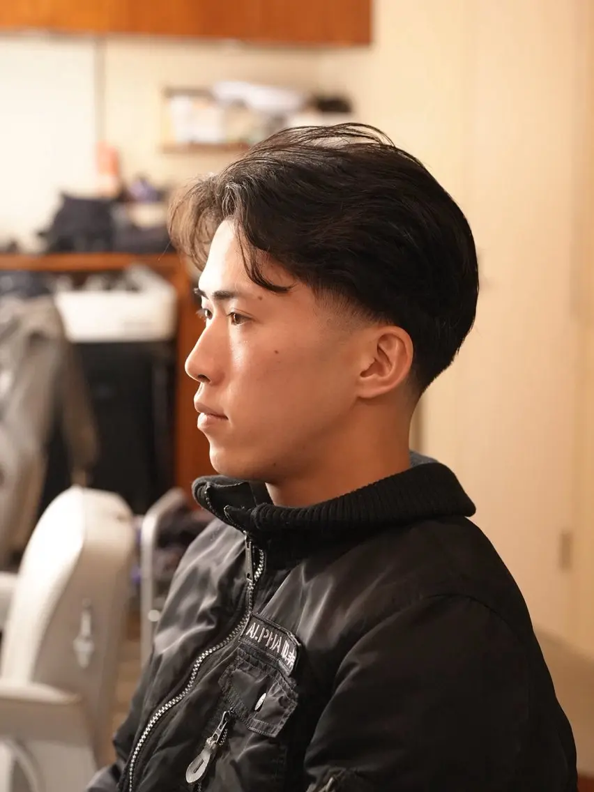 パーマ メンズ センターパート フェードカット カット パーマ メンズ特化🔥 颯太のヘアスタイル