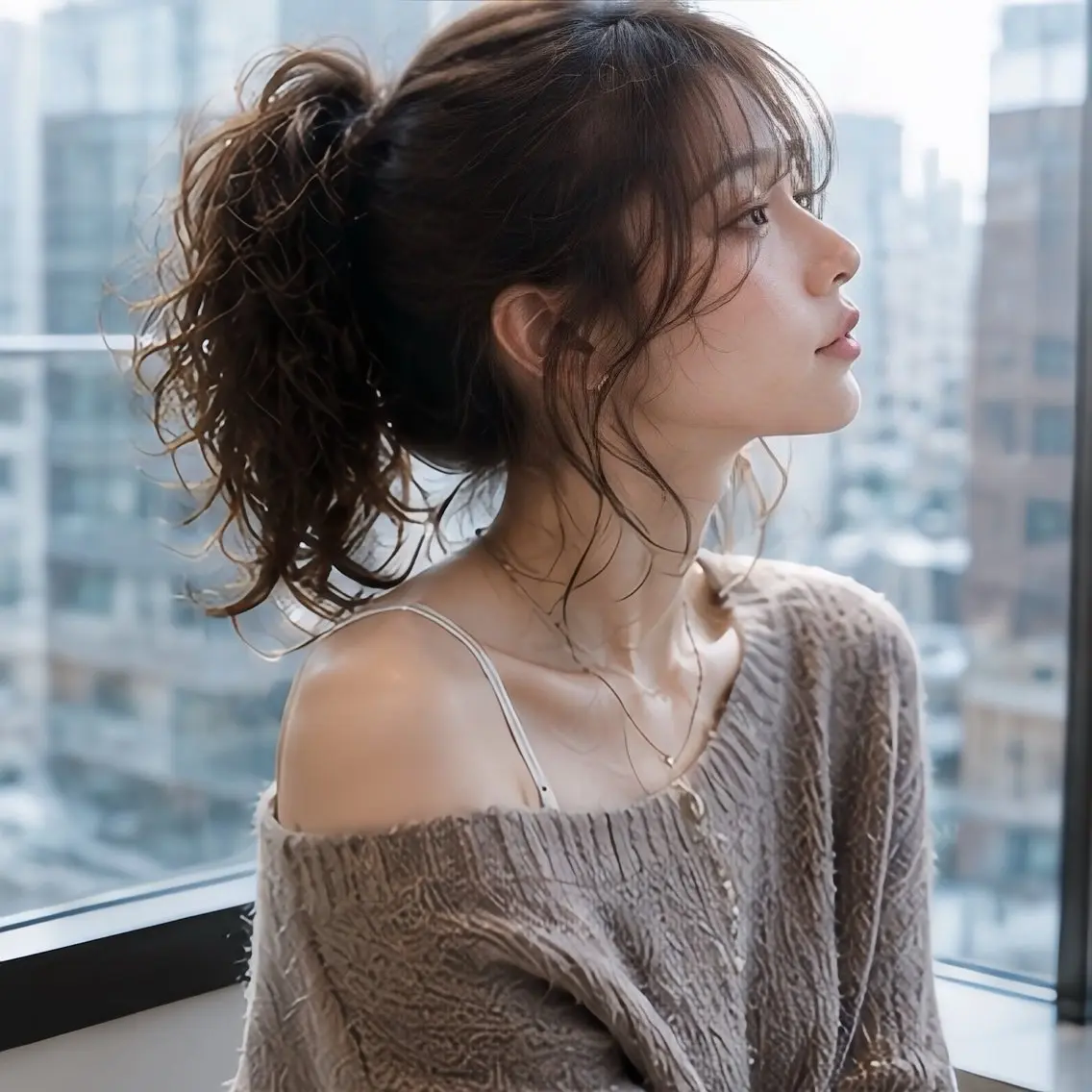 ロング カット 池袋/前髪/顔周り 縮毛矯正/おばかんのヘアスタイル
