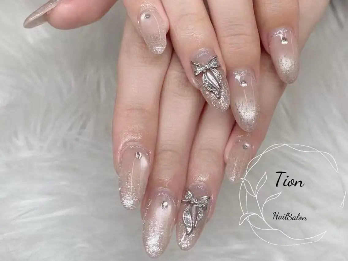 ネイル チークネイル 長さ出し フットネイル フレンチネイル ジェルネイル Nailsalon Tion武蔵小杉店のネイルデザイン