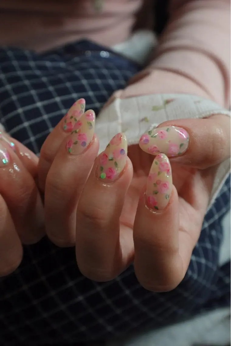 ネイル 韓国ネイル ニュアンスネイル 春ネイル sakae yurinaのネイルデザイン