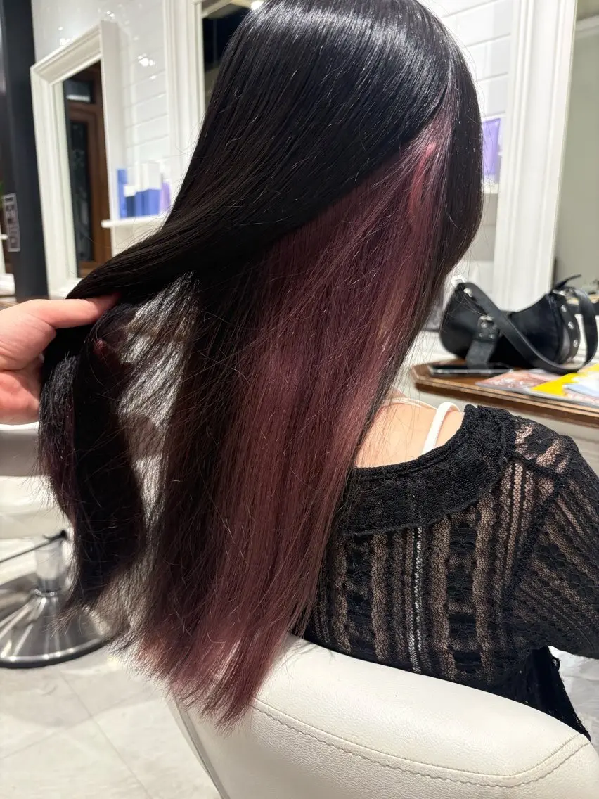 ロング カラー ブリーチ インナーカラー ハラユウタ 千歳船橋駅のヘアスタイル
