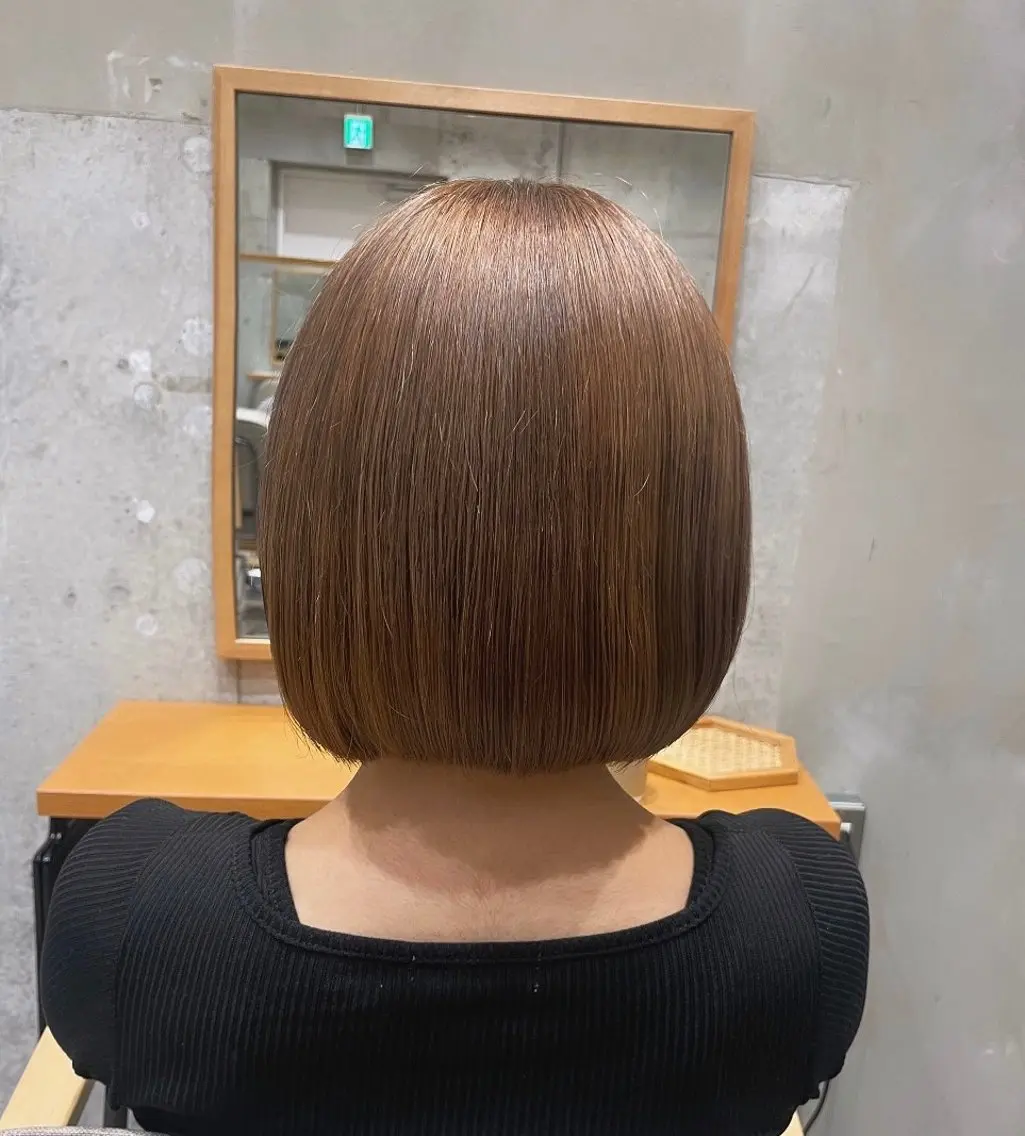 ショート カラー 💗暖色/艶カラー/ レイヤー/栗原萌希のヘアスタイル