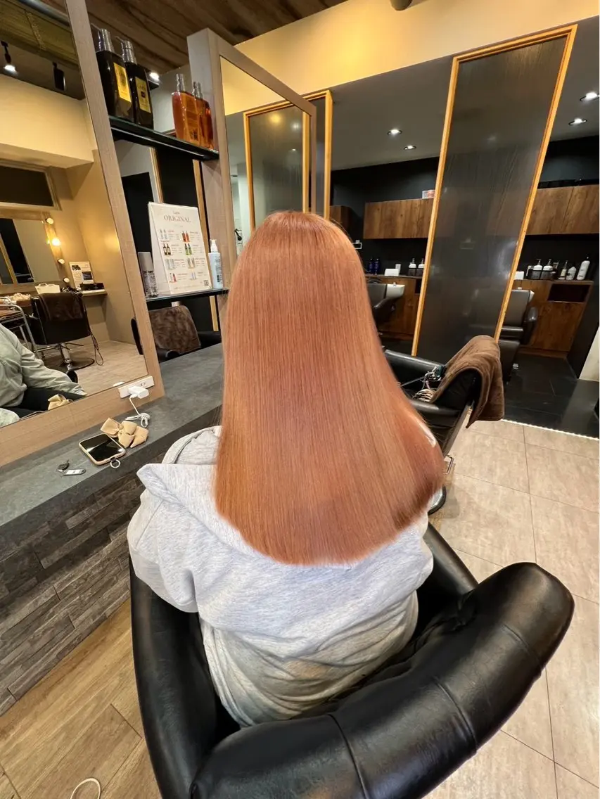 カラー カット ヘアカラー トリートメント Lapis ちはなのヘアスタイル