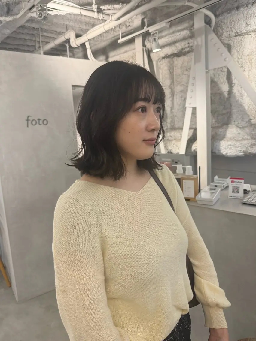 セミロング カット ヘアカラー トリートメント 新宿/顔周りカット +レイヤー＝しずく♩のヘアスタイル