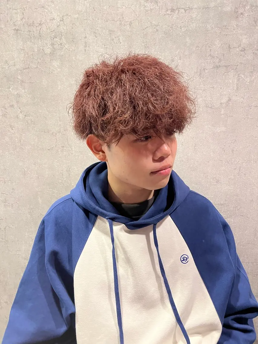 ショート カラー メンズ メンズブリーチ ブリーチ ブリーチなしカラー カット ヘアカラー Yui/ショート /シャドウパーマのヘアスタイル