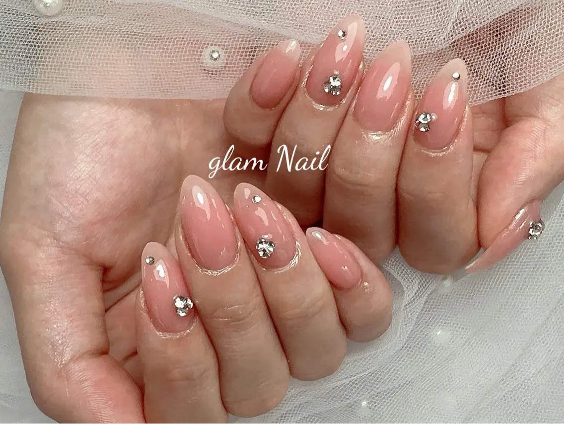 ネイル エツメ💅 長さ出し🎀デザインのネイルデザイン