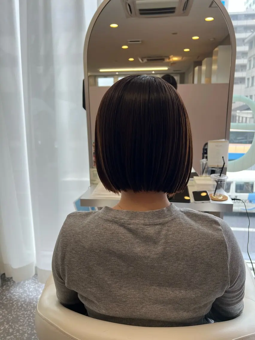 ショート カラー ブラウンカラー ボブ カット ヘアカラー Naru┆川西能勢口 ┆髪質改善のヘアスタイル