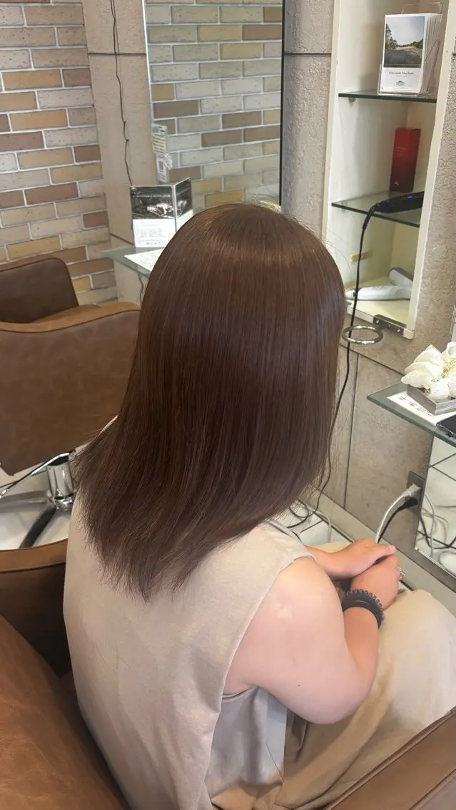 ミディアム カラー ヘアカラー 艶カラー 髪質改善 🍓苺奈のヘアスタイル