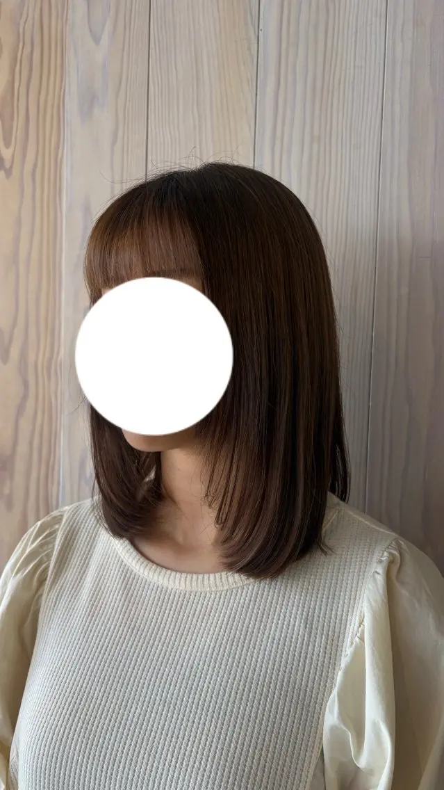 ミディアム 顔まわりレイヤー レイヤーカット OXCREATION kanaのヘアスタイル
