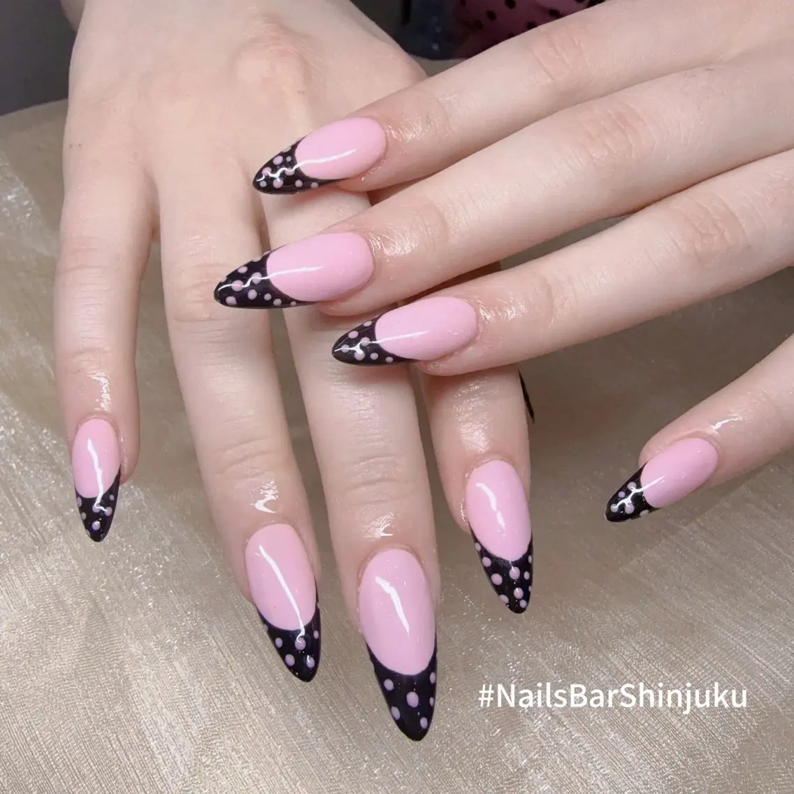 ネイル 長さ出し フレンチネイル ジェルネイル 韓国ネイル ロングネイル NAILS BAR SHINJUKUのネイルデザイン