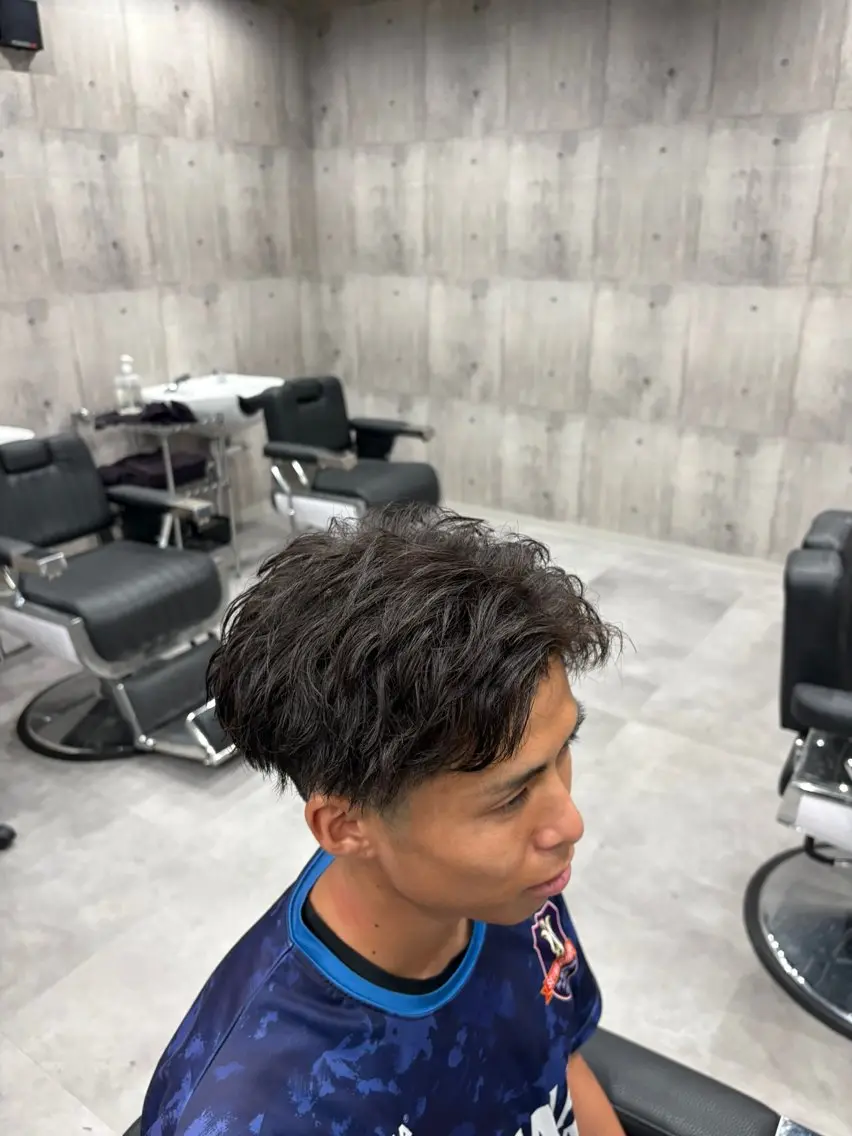 パーマ メンズ 竹下 直希のヘアスタイル