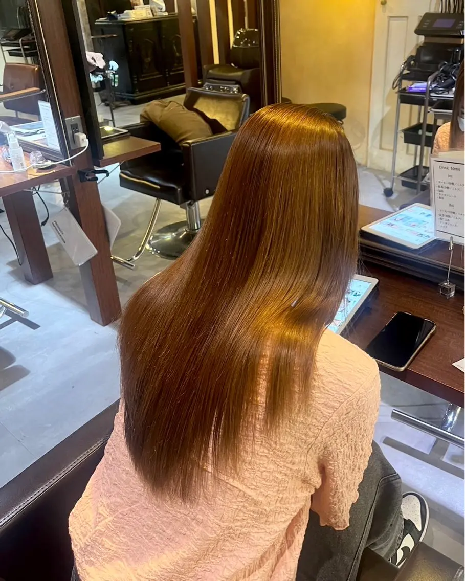 ロング カラー パーマ カット 縮毛矯正 トリートメント 🫧透明感カラー 🫧しほのヘアスタイル