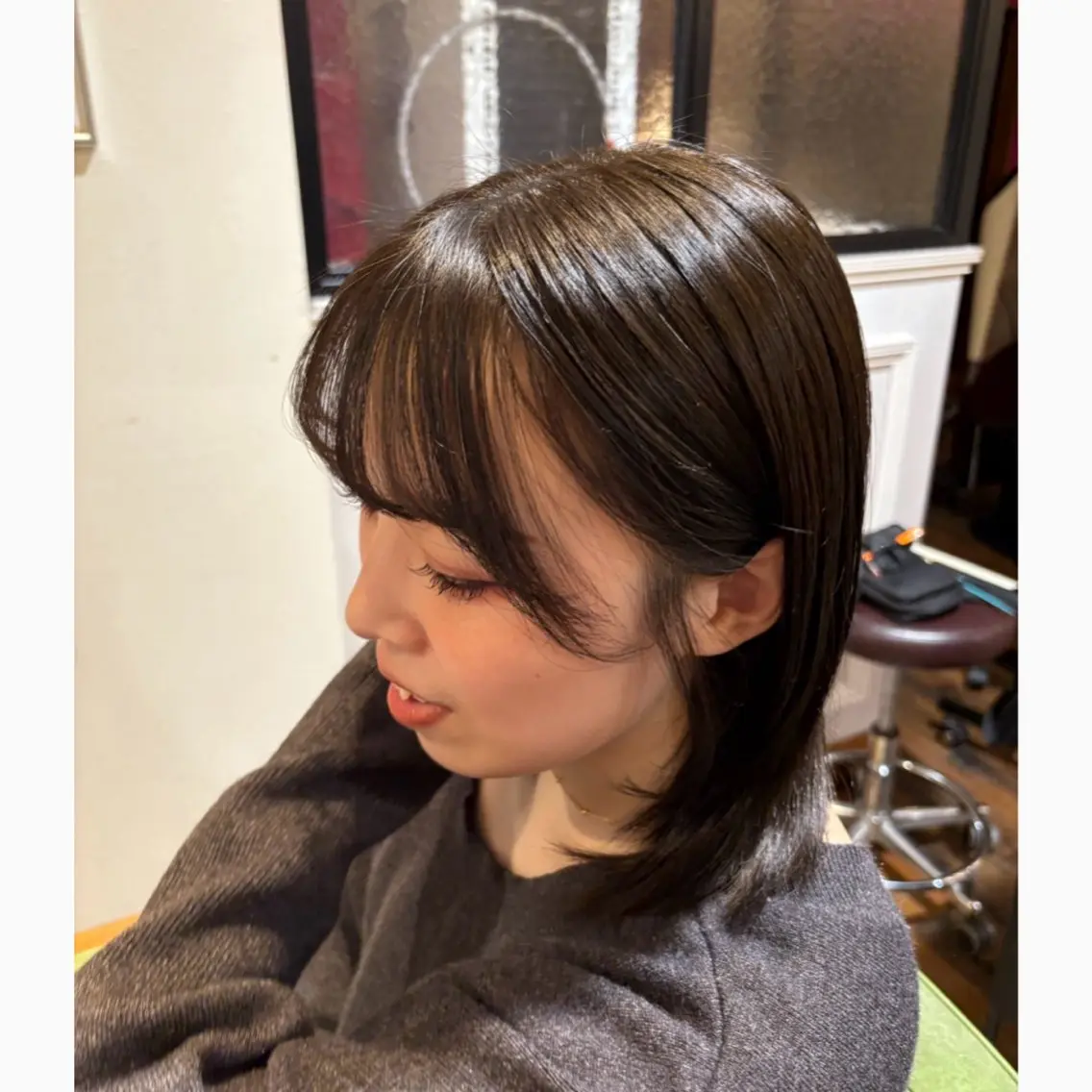 ミディアム ヘアカラー 吉田 芽生のヘアスタイル
