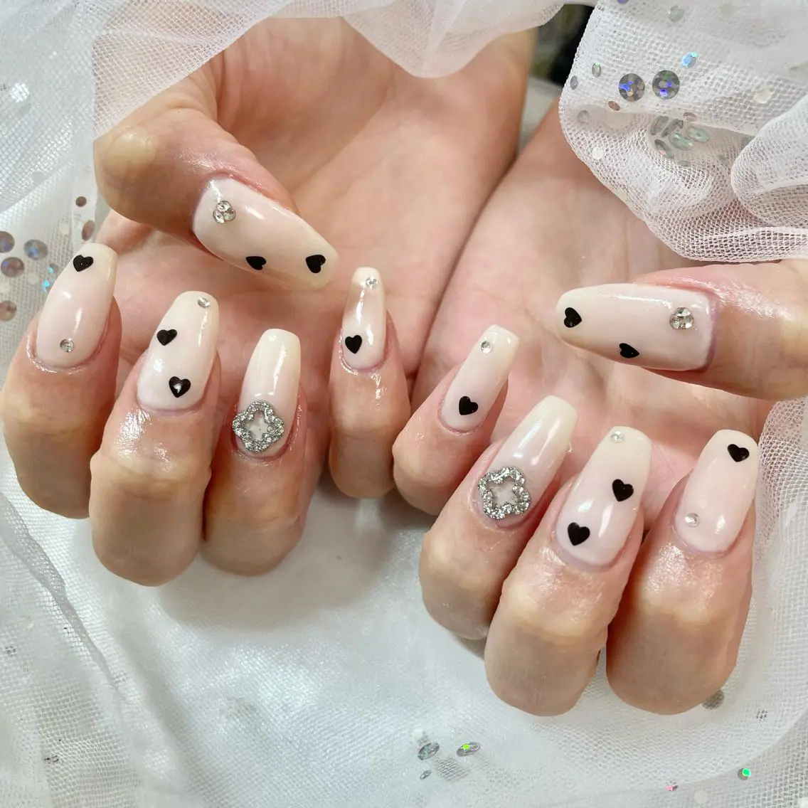 ネイル ハート 🎀AYAKO 🎀中韓ネイルのネイルデザイン
