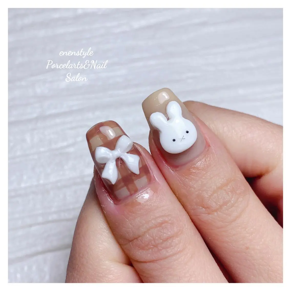 ミディアム ネイル 🐾enen style 🐾のネイルデザイン