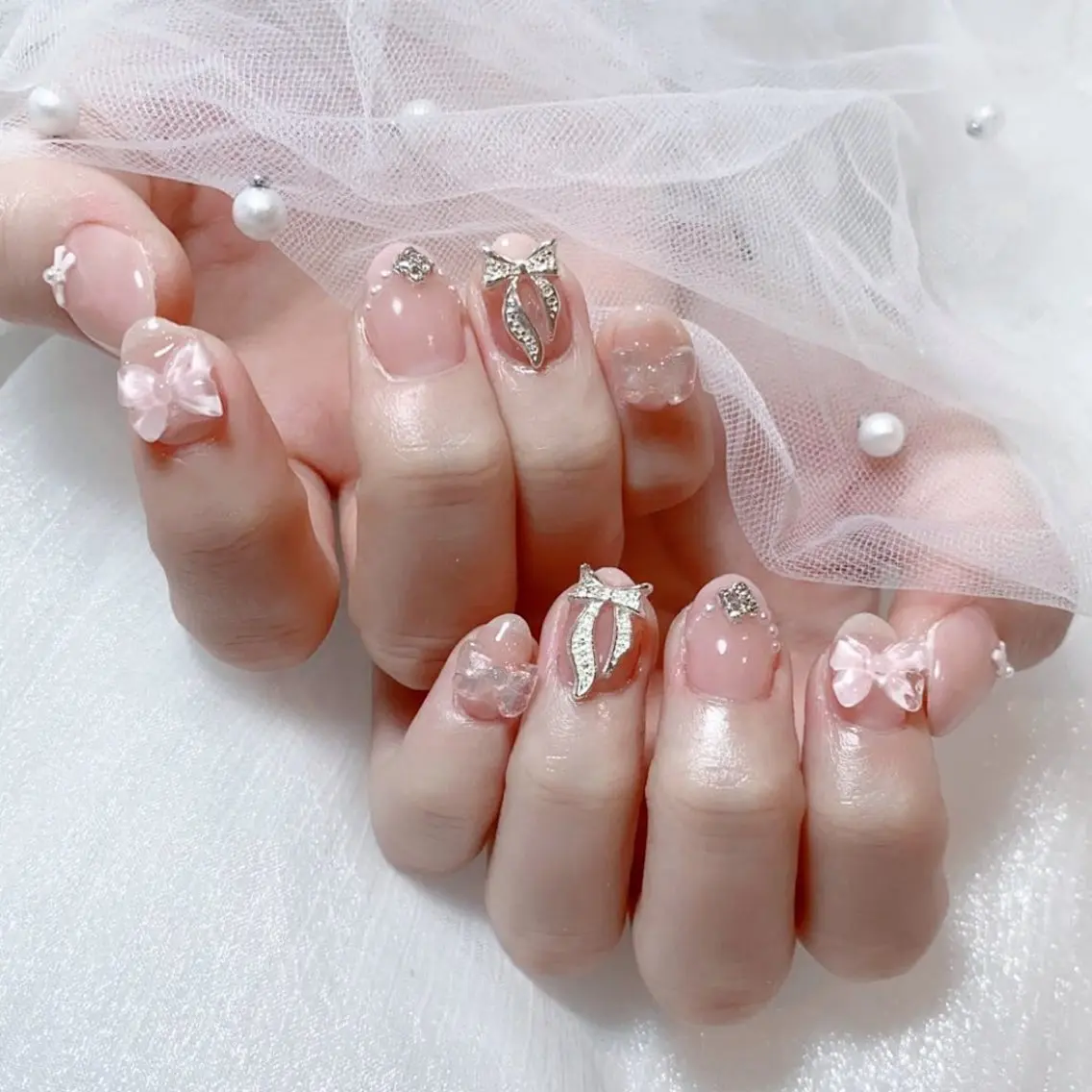 メンズ ネイル メンズ韓国風 アートネイル オーロラネイル ガーリー キラキラネイル ハンドネイル Nail salon 木にいるのネイルデザイン