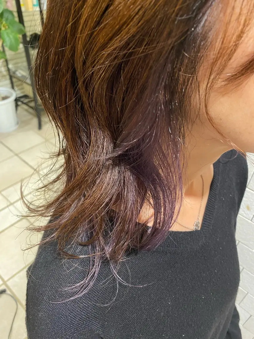 ミディアム カラー 伊藤 樹生のヘアスタイル