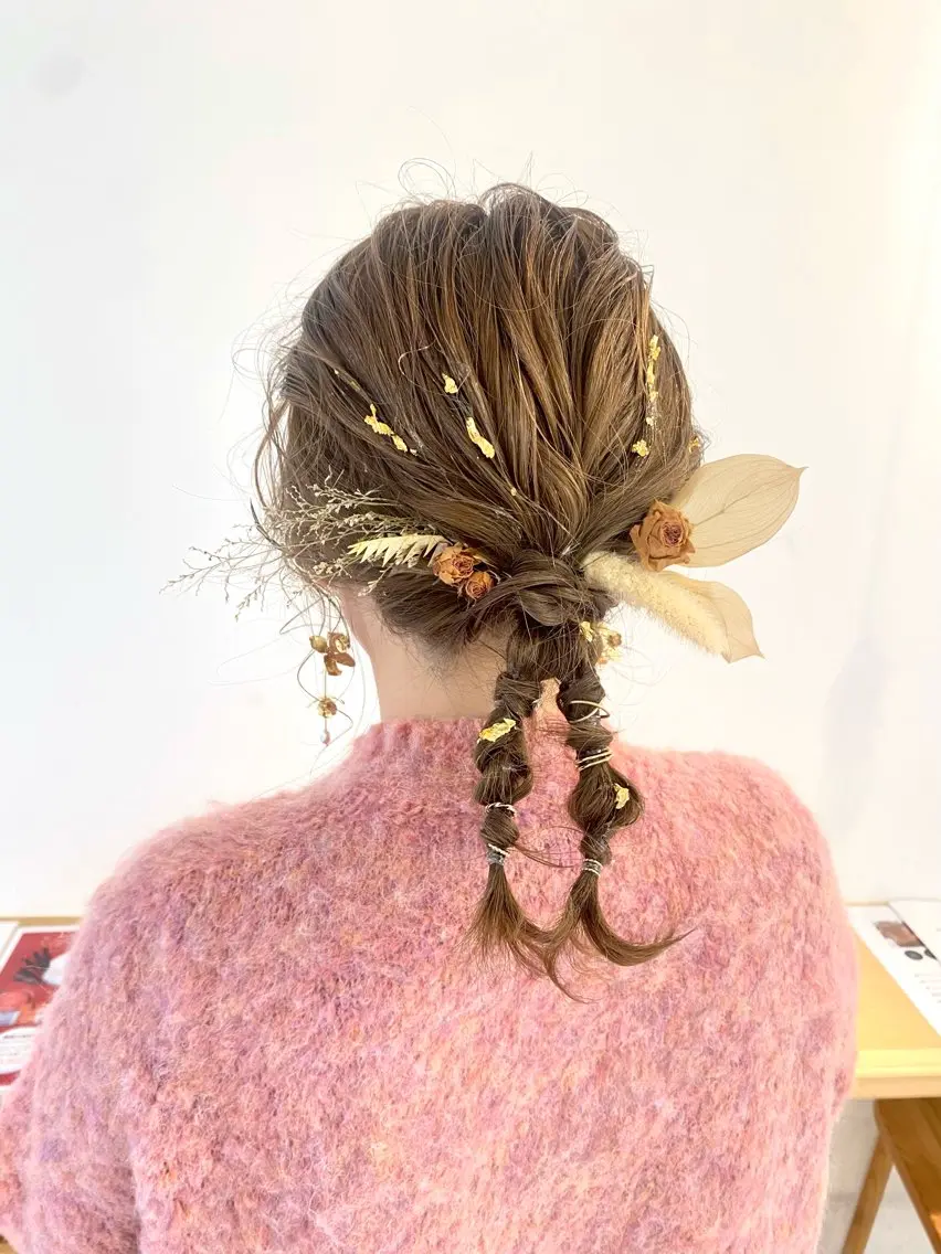 ヘアアレンジ ヘアセット 安永 涼のヘアスタイル
