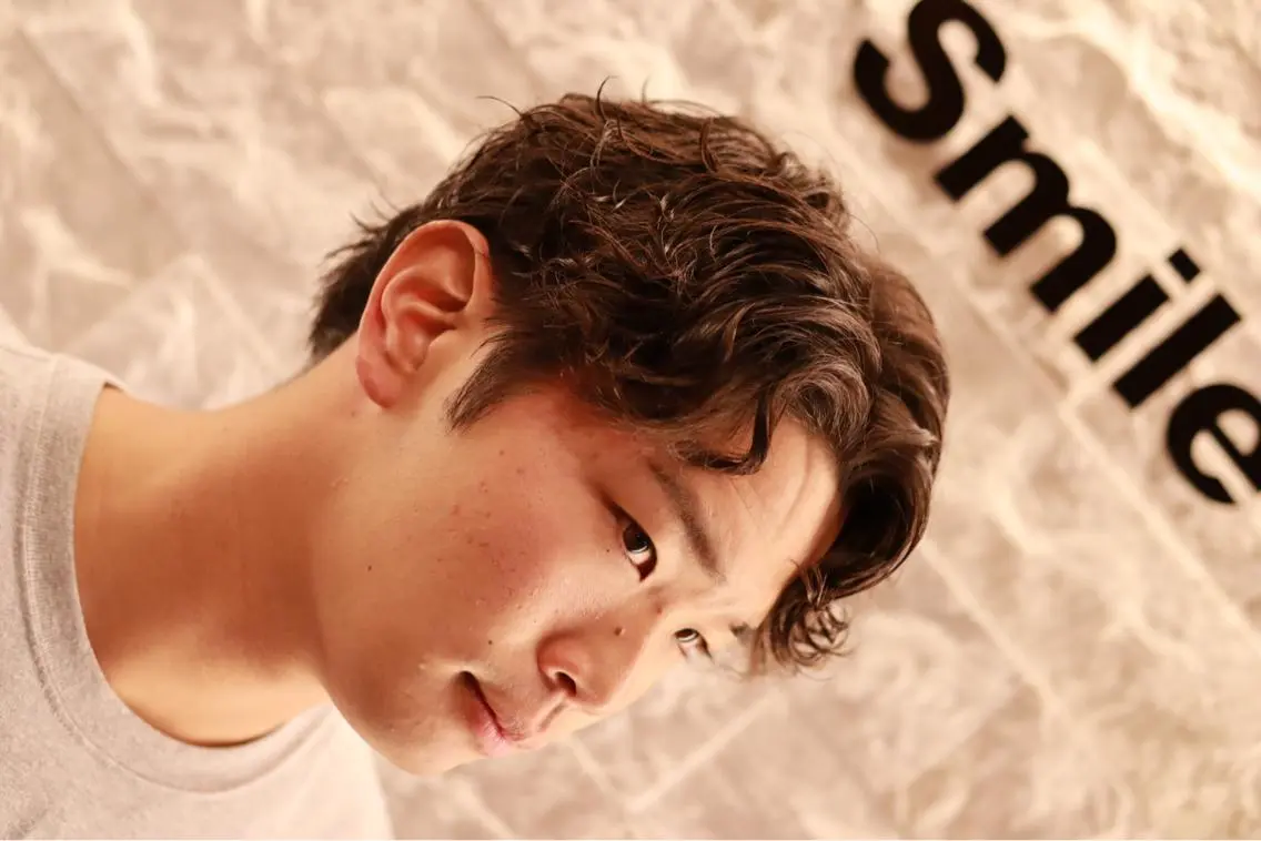 ショート パーマ メンズ メンズパーマ スパイラルパーマ 福留 叶太のヘアスタイル