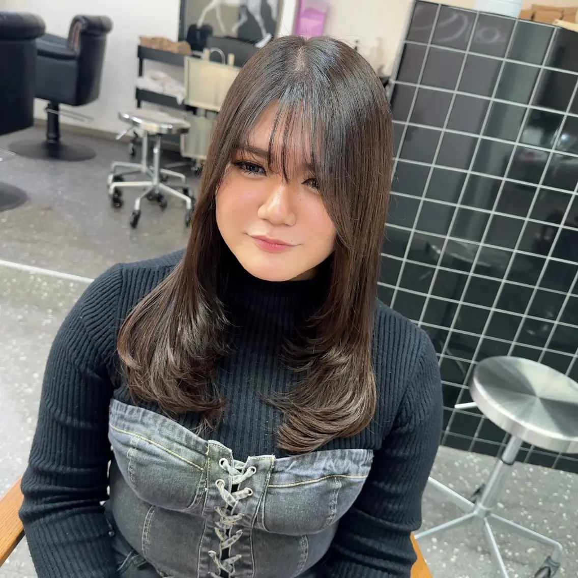 ロング カラー カット ヘアカラー トリートメント 髪質改善⭐️縮毛矯正 中野⭐️Rinaのヘアスタイル