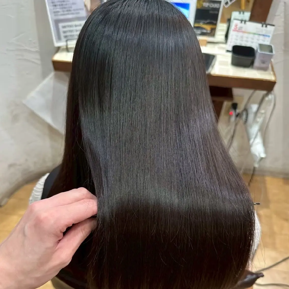 ロング カラー 縮毛矯正/ワンカラー モデル募集🫧羽夏のヘアスタイル