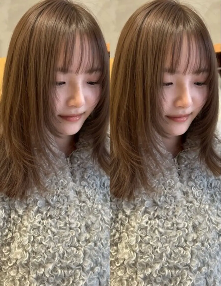 ミディアム カラー 柔らかいオリーブ🍃 カラーNatsumiのヘアスタイル