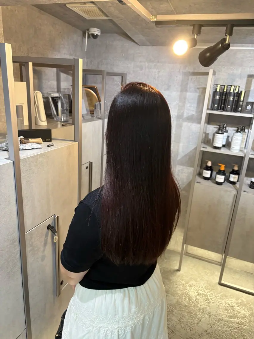 ロング カット ヘアカラー 縮毛矯正 トリートメント 髪質改善ストレート/ 透明感カラー🥣🤍のヘアスタイル