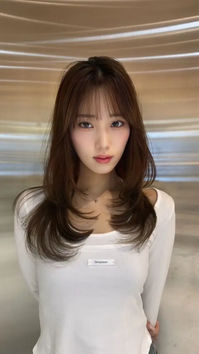 ミディアム レイヤーカット カット 韓国トレンド💓‪ 阿部あんじゅのヘアスタイル
