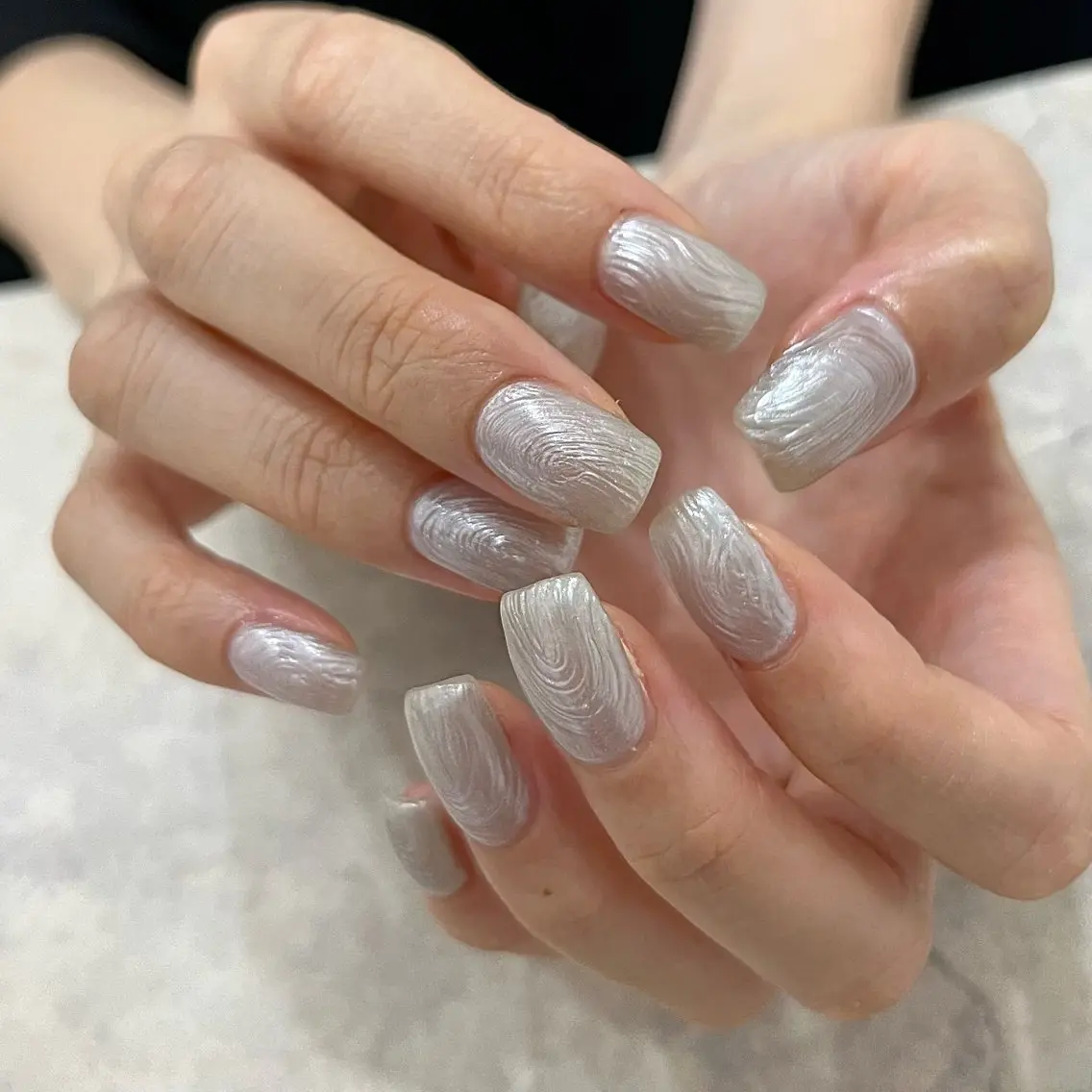 ネイル グリーン ハンドネイル vegh. nail／阿波座のネイルデザイン