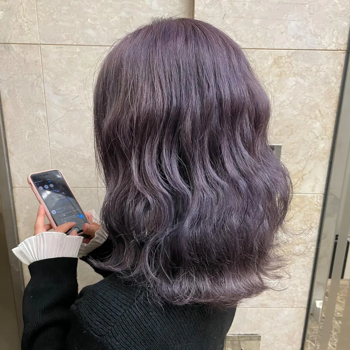 ミディアム カラー ゆう🫧 透明感/ハイトーンのヘアスタイル