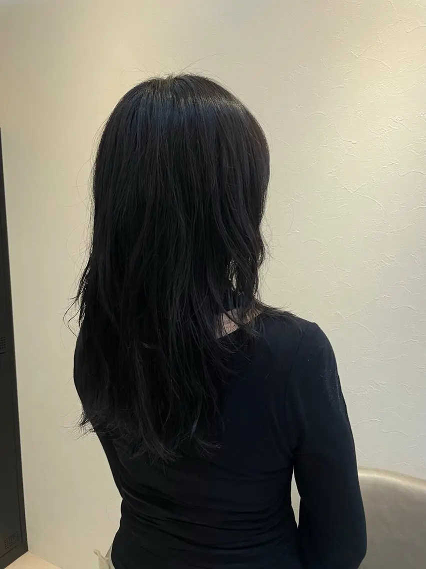 ロング カラー 黒髪 透明感カラー ピンクカラー ヘアカラー 藤本遙/メンズカット /カラー🌟のヘアスタイル