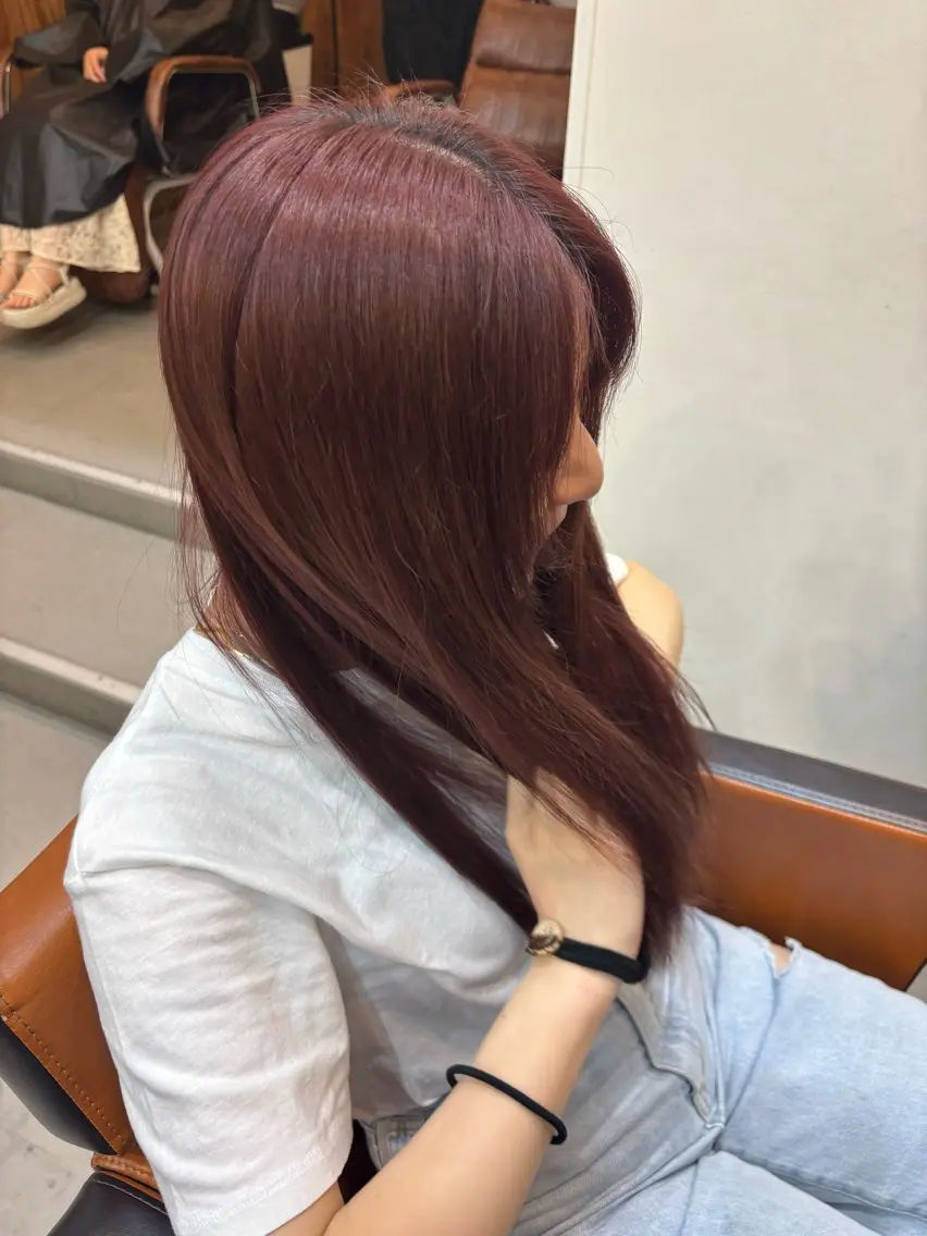カラー ブリーチ ラベンダーカラー ブリーチなしカラー ピンクカラー ピンクラベンダー Misaki 🍒のヘアスタイル